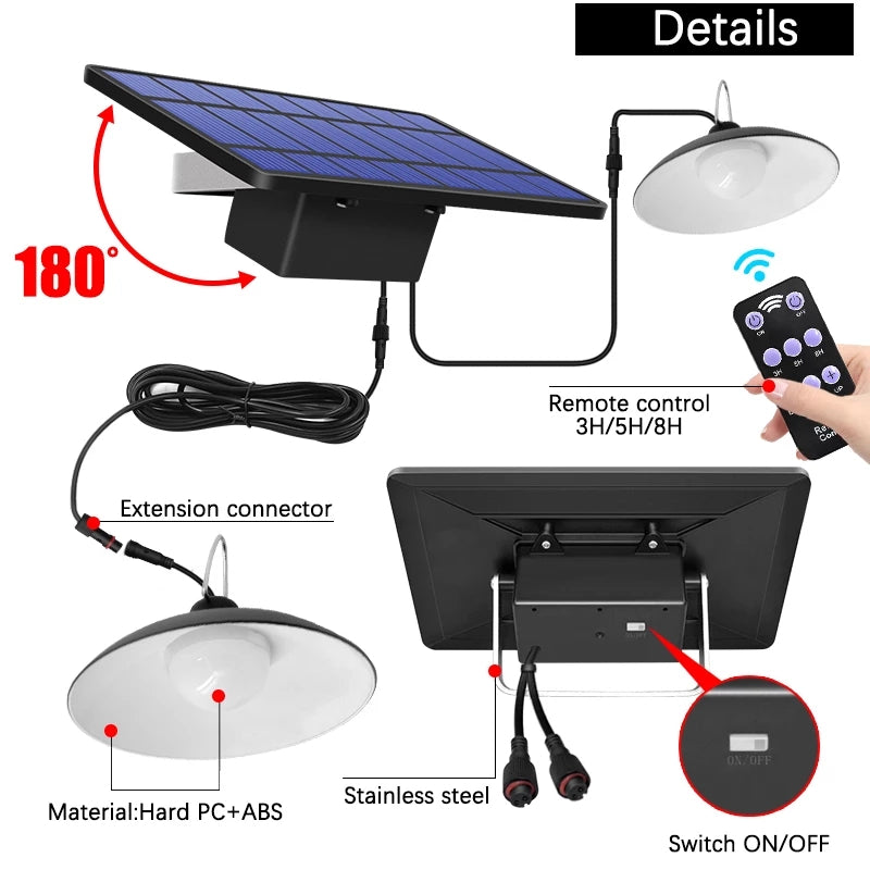 Wireless Solar LED Lamp Set with Remote Control – TwinRay