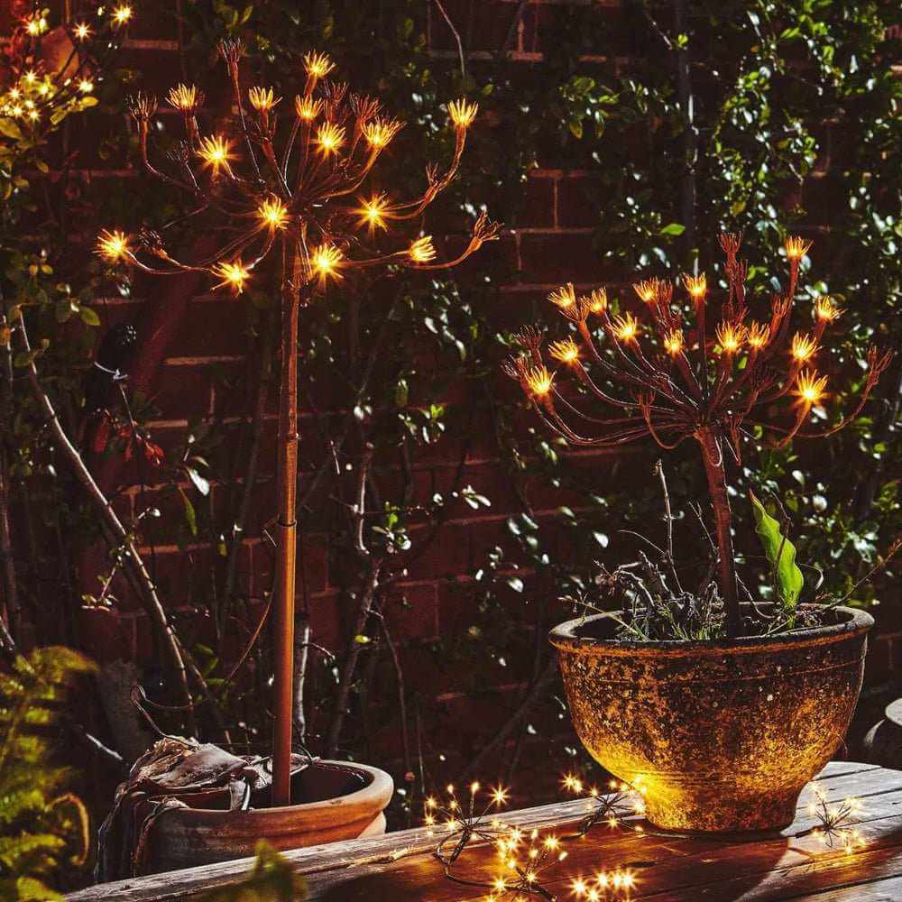 Solar Garden Lights - Botanical Design
