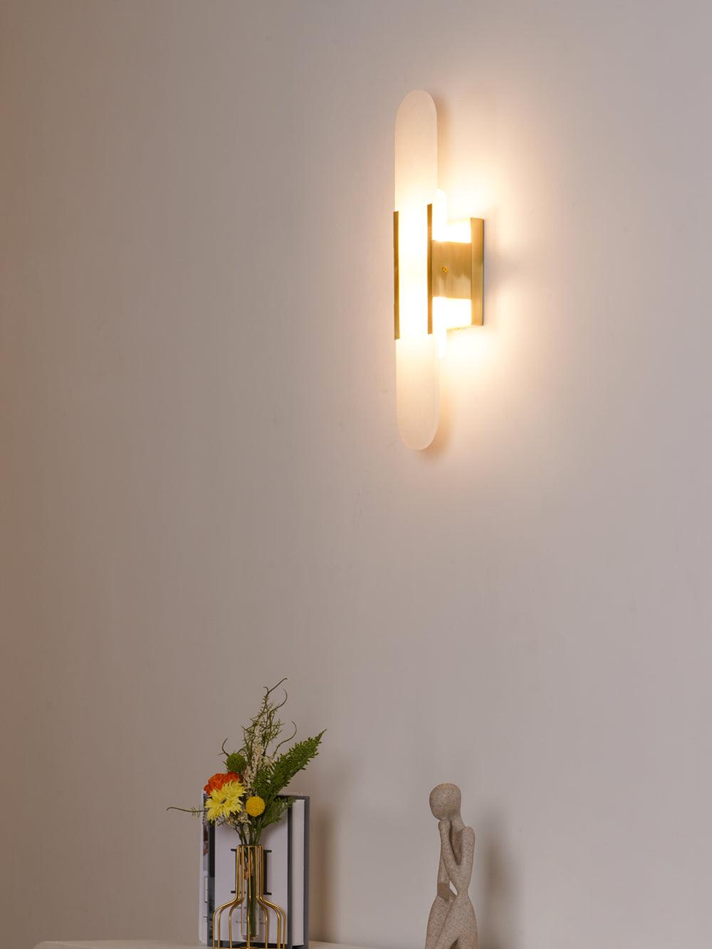 Modern Wall Lamp - Alabaster & Metal