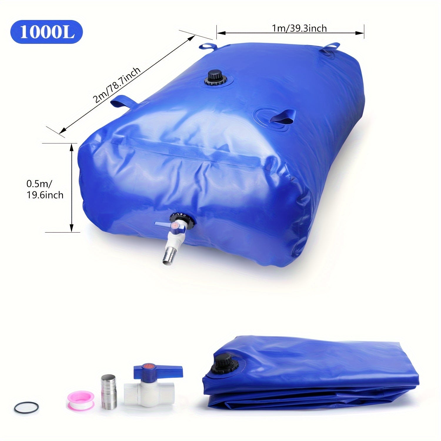 MegaStore Water Storage Bag - Durable and Foldable for Garden and Emergency Situations