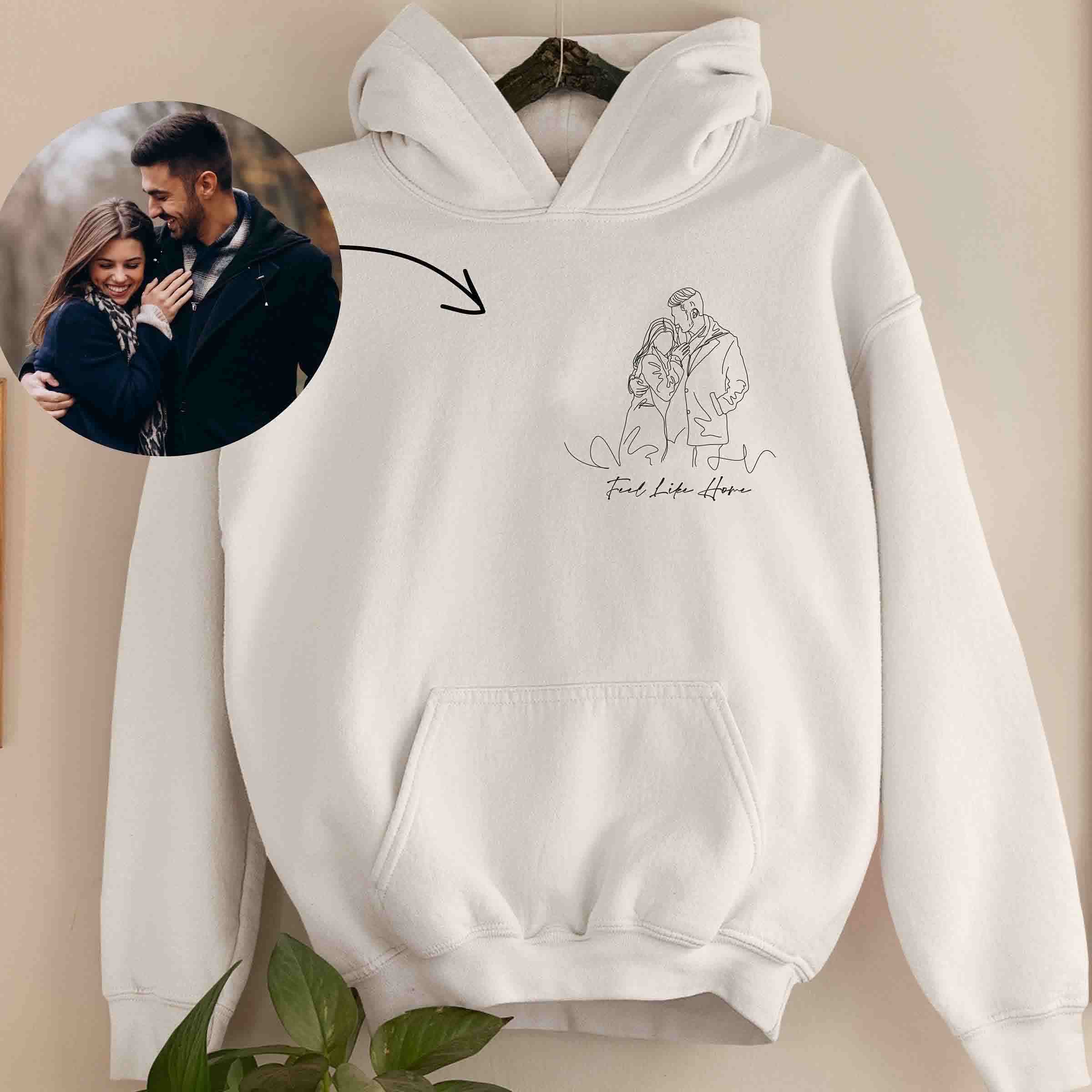 LuxStitch Memory Hoodie | Premium embroidered hoodie with personalized photo design