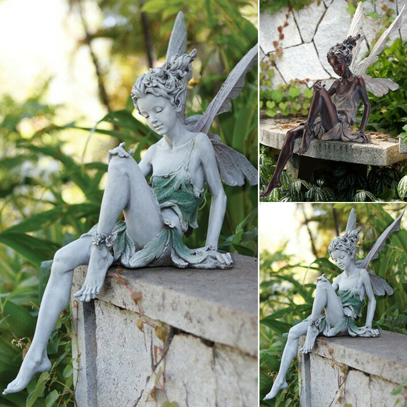 Sandsberg Sitting Fairy Garden Statue