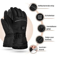 HeatGuard Waterproof Electric Heated Gloves - Always Keep Your Hands Warm - Includes Batteries