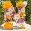 LumiFlair Floral Initial Night Lamp | Custom Resin Letter Light with Soft LED Glow