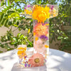 LumiFlair Floral Initial Night Lamp | Custom Resin Letter Light with Soft LED Glow