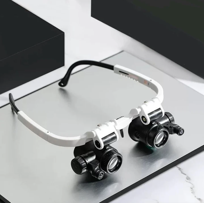 HD Reading Glasses with LED Lighting and Interchangeable Lenses - Optiview