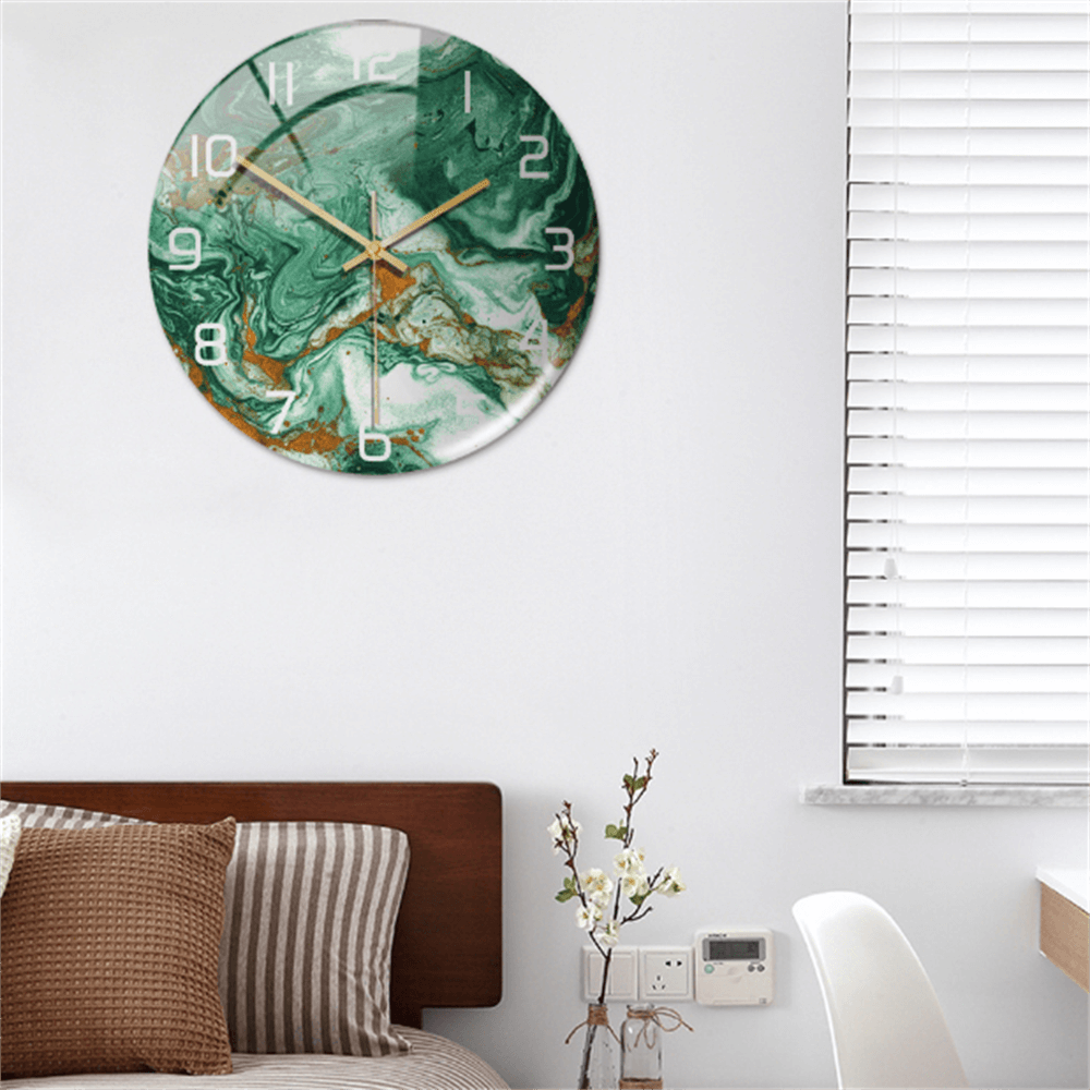 Stylish Wall Clock with Marble Effect – MarbleTime