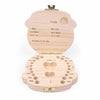 Wooden Box for Milk Teeth with Compartments to Remember the Tooth Transition
