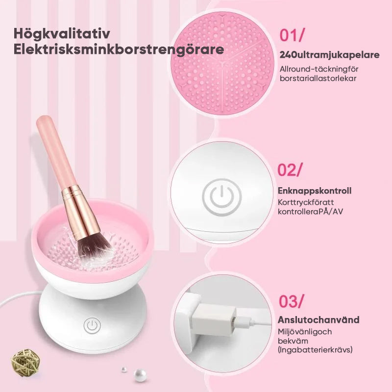 Electric Makeup Brush Cleaner - Quick and Thorough Cleaning