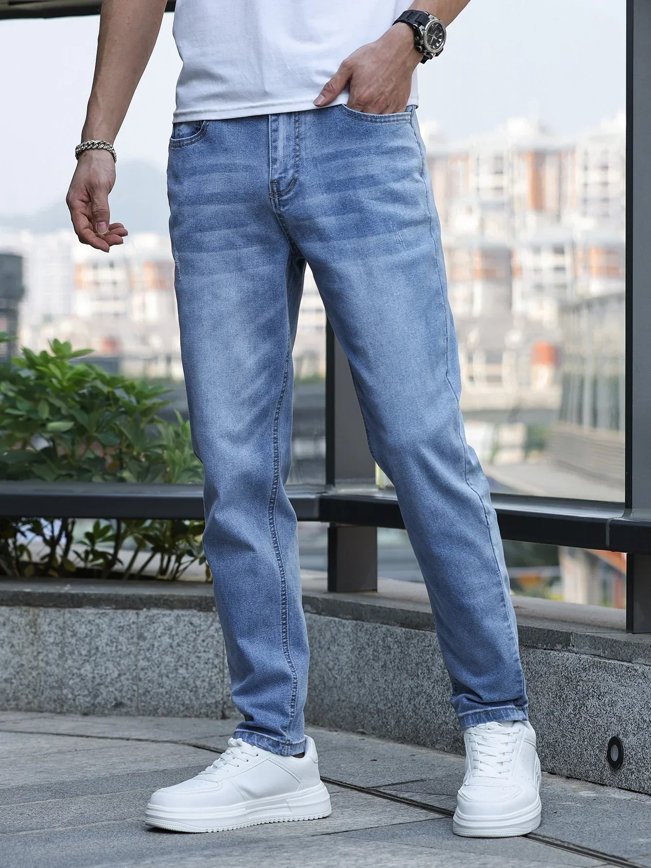 Men's Stretch Jeans – Comfortable Denim Trousers with Classic Fit for Daily Use