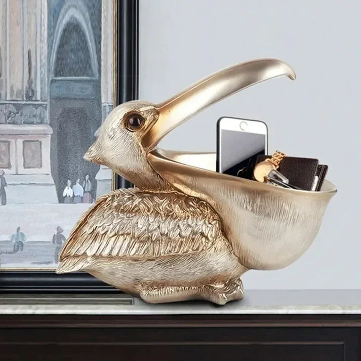 Artisano Pelican Wall Sculpture | Luxury Decorative Storage with Hidden Organizer