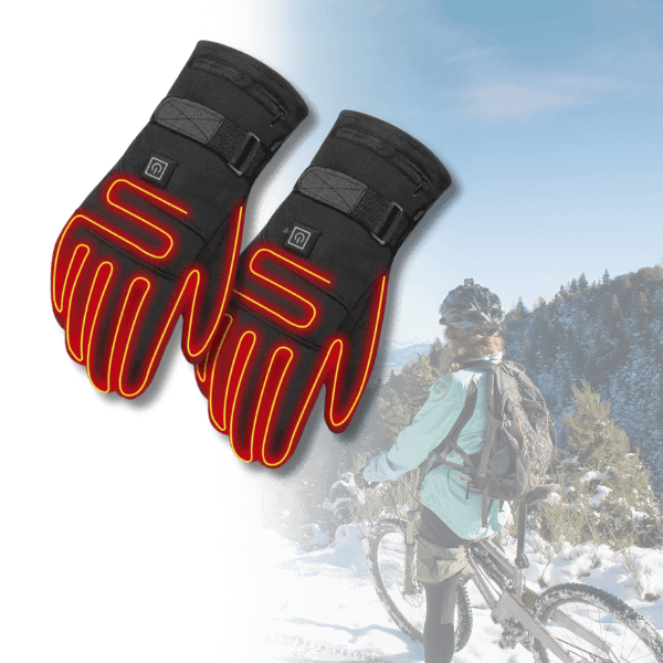 HeatGuard Waterproof Electric Heated Gloves - Always Keep Your Hands Warm - Includes Batteries