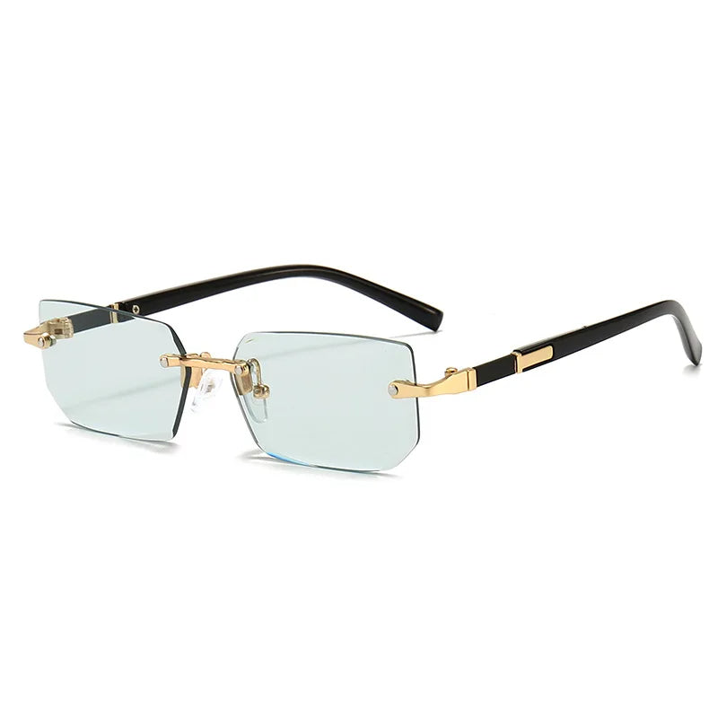 Stylish Rectangular Rimless Sunglasses for Women - KlaraView