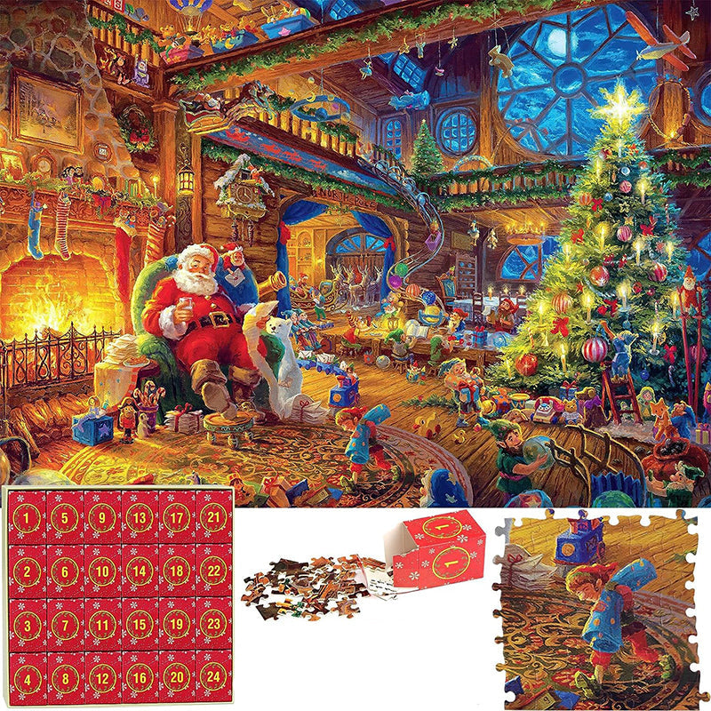Christmas Puzzle Advent Calendar – 1008 Pieces, Daily Puzzle Fun