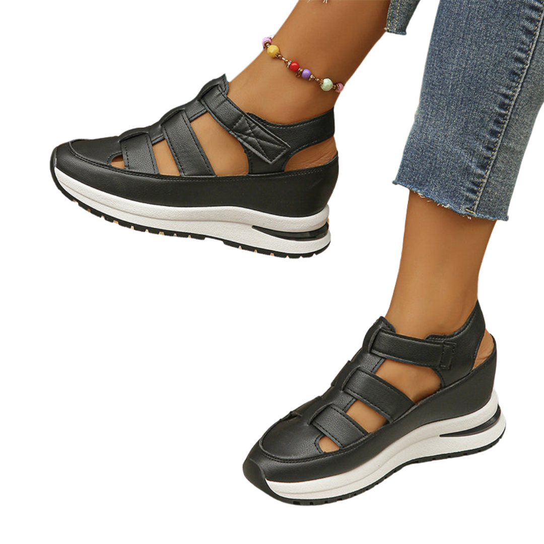 Ladies - Sandals - Closed Toe with Velcro Fastening