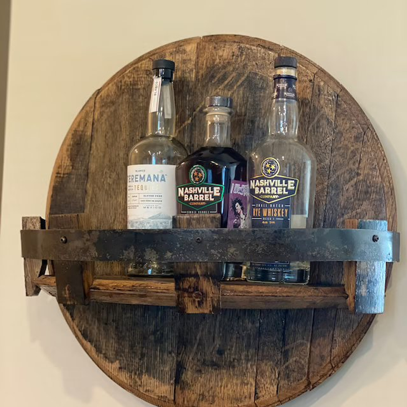 Bourbon Whiskey Barrel Rack