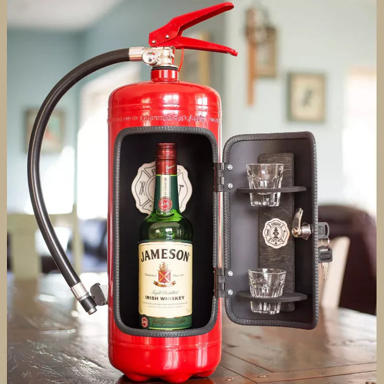 LiquorVault Deluxe Mini Bar | Modern industrial-style liquor storage with safety locks
