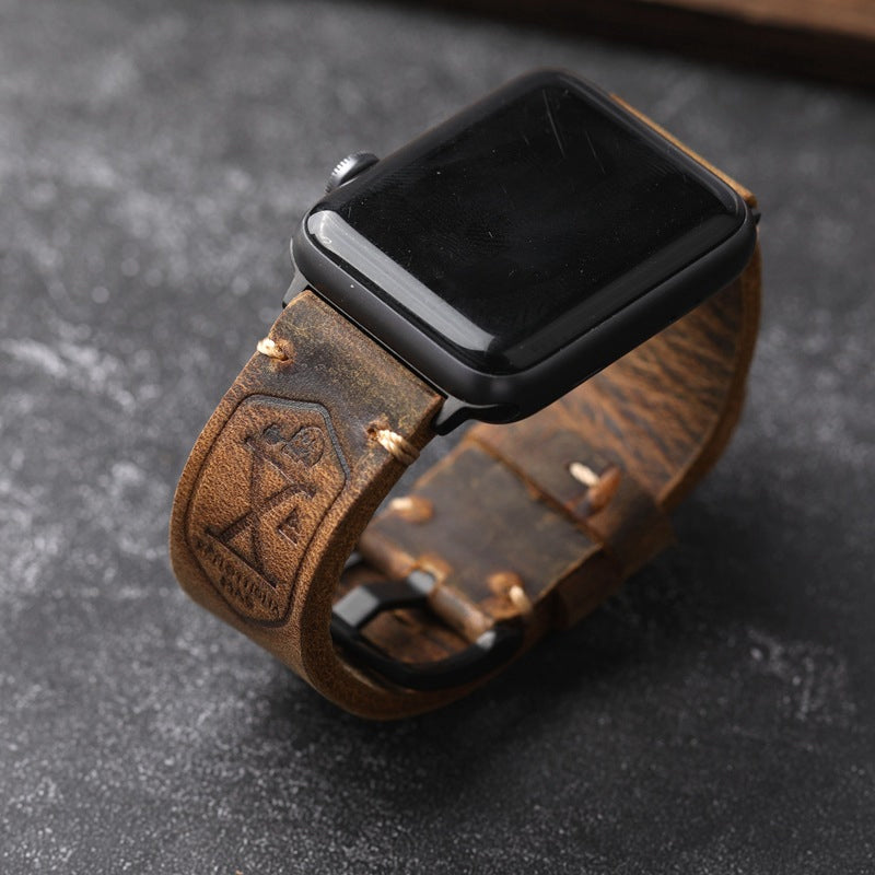 Handcrafted Vintage Leather Apple Watch Band
