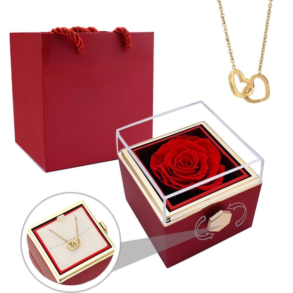 Amor's Flower Box – Eternal Rose with Engraving for Valentine's Day