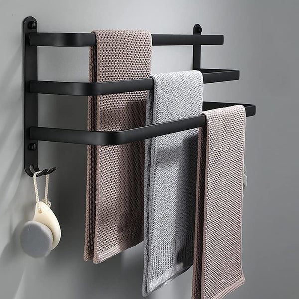 Towel Holder with Hooks - DrySpace