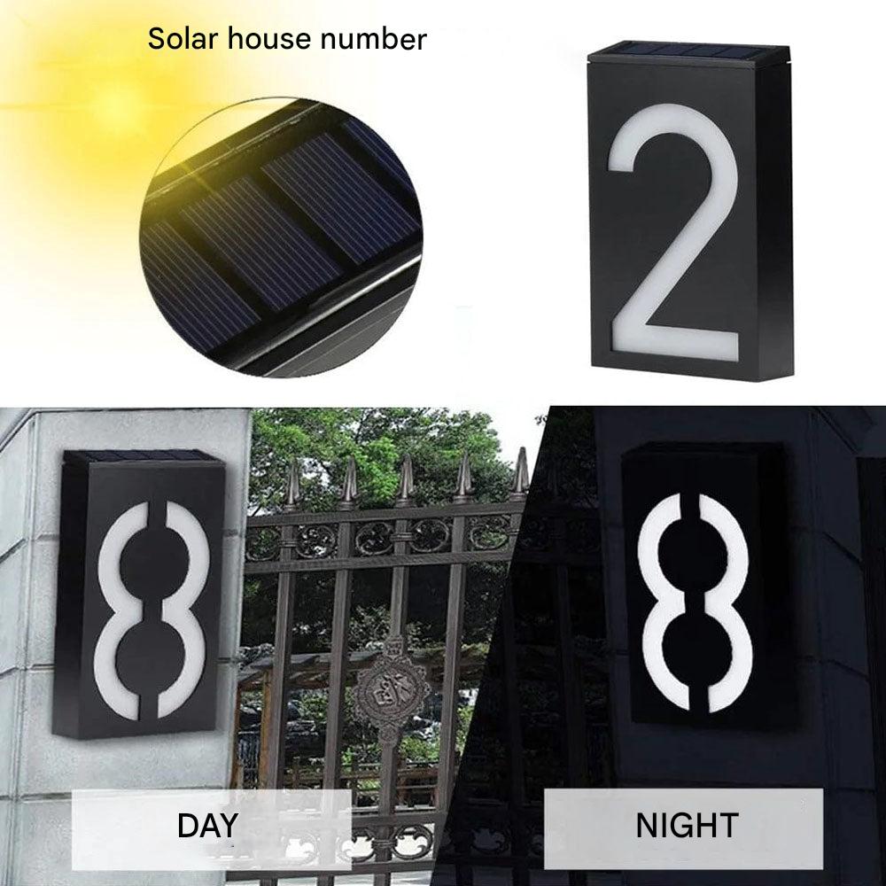 Illuminated House Number with Solar Energy - SolarSign