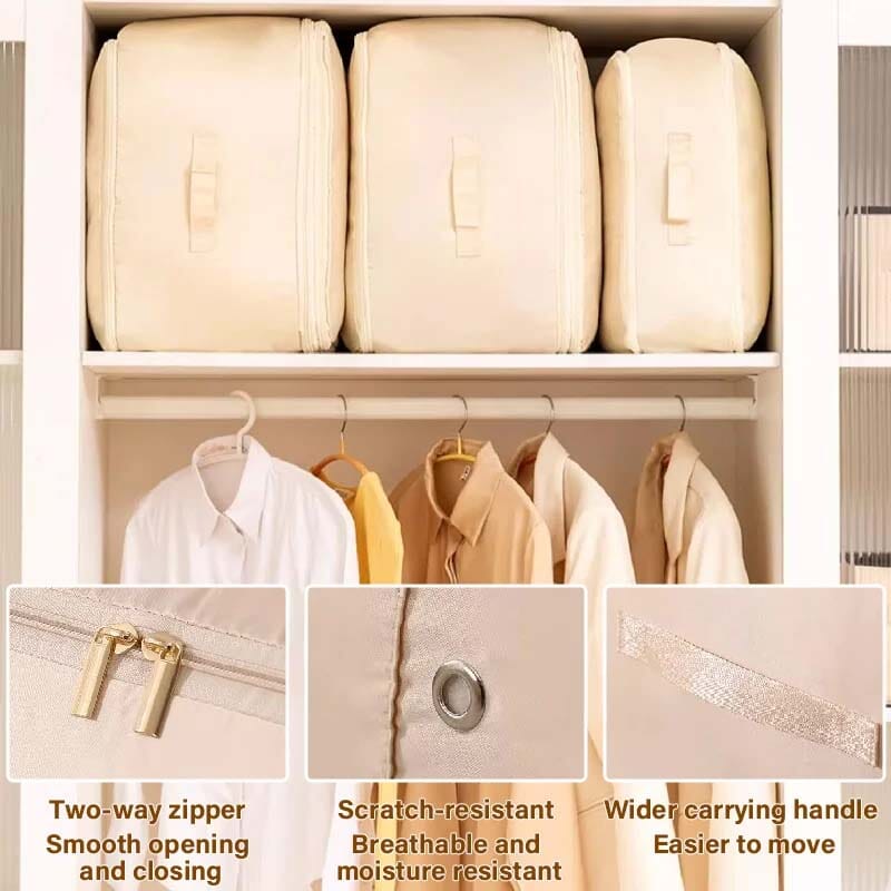 Extremely space-saving, self-compressing organiser