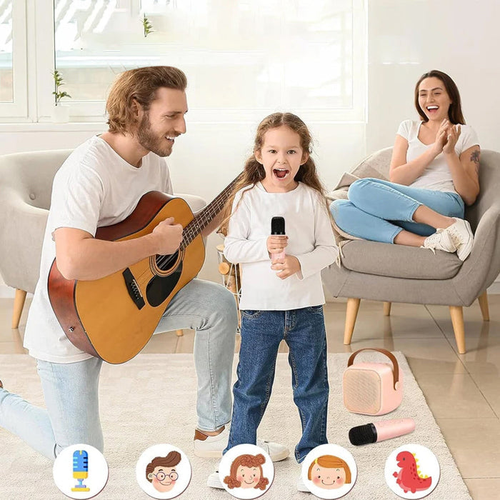 SingJoy Mini Karaoke System – Wireless Microphones for Unforgettable Singing Moments