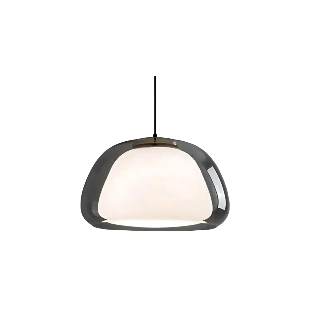 Glass Pendant Light | Modern Design | Adjustable Cable 120cm | E27 Fitting | The Crystal Dome | Suitable for Living Rooms, Dining Rooms or Kitchens | Perfect for Modern and Minimalist Interiors