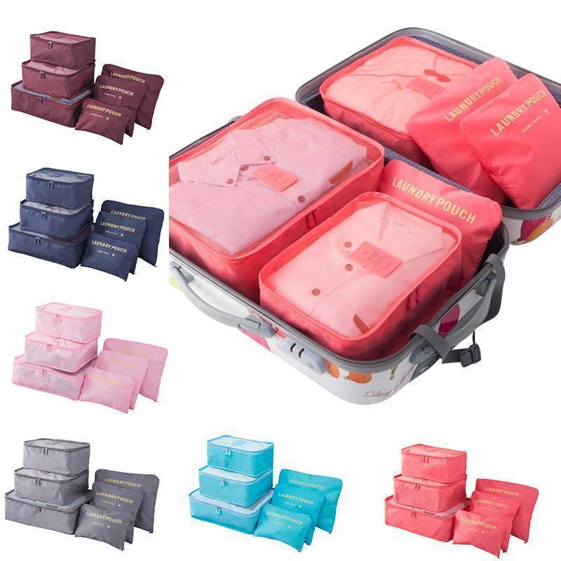 6-Piece Travel Set Storage Cubes for Clothes and Accessories