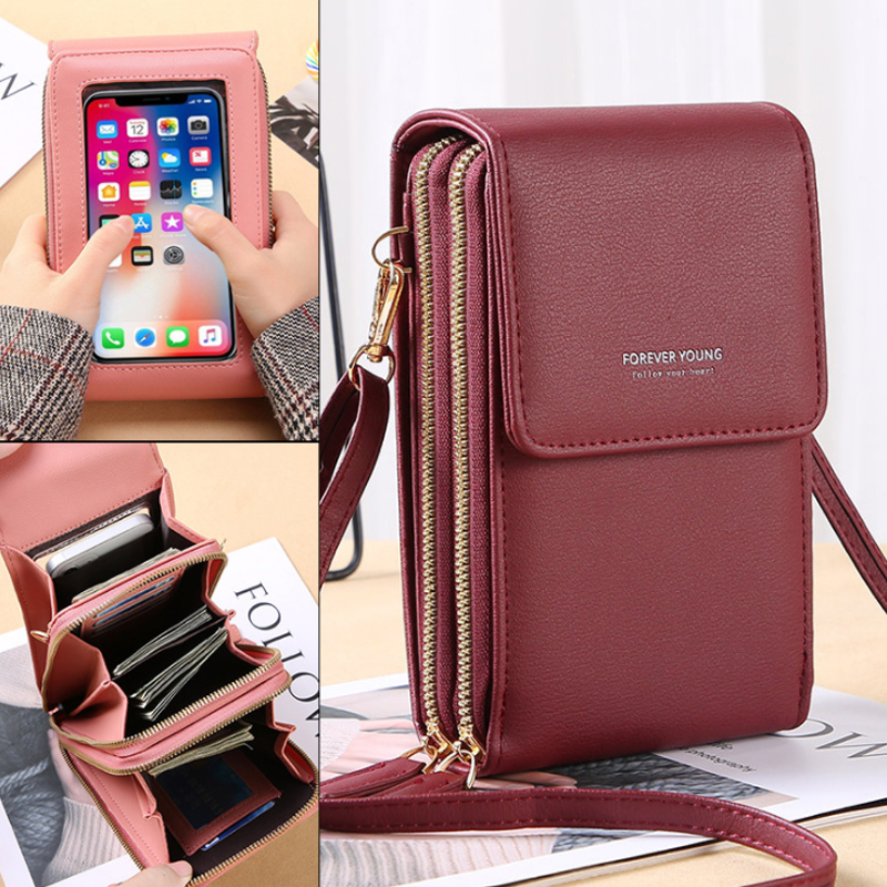 Touchscreen Phone Bag with Wallet Function – Compact Crossbody for Daily Use
