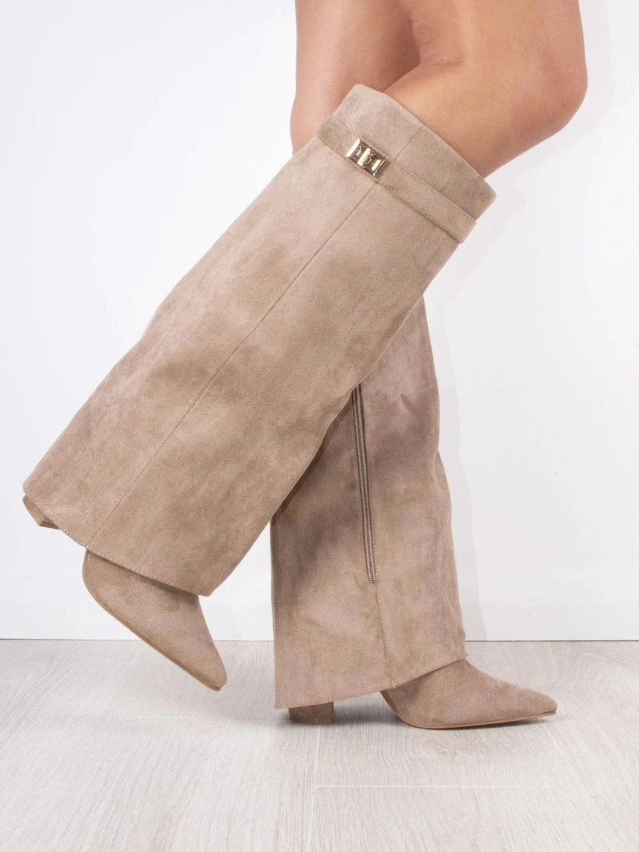Modern High Suede Boots for Women