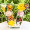 LumiFlair Floral Initial Night Lamp | Custom Resin Letter Light with Soft LED Glow