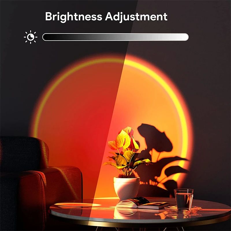 16 Colours RGB USB Sunset Light - Neon LED Rainbow Night Lamp and Photography Projector for Mobile Self-Portraits