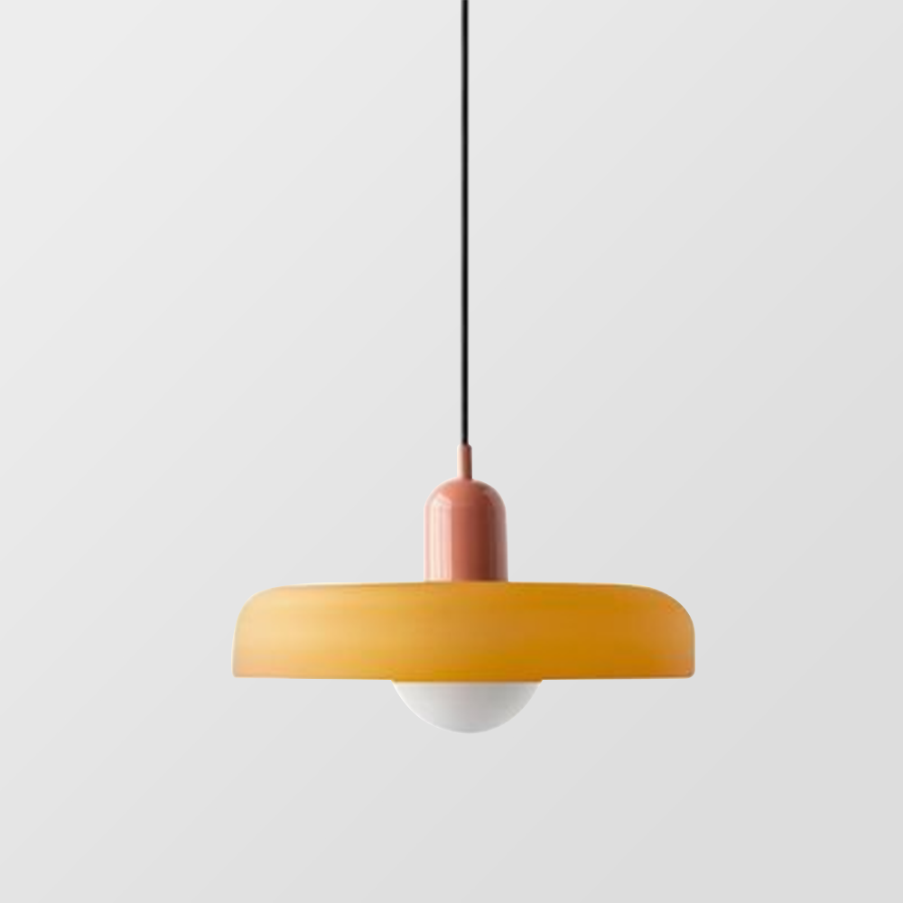 Sandsberg Pendant Light in Coloured Glass | Elegant Hanging Light in Bauhaus Style | Designer Lamp for Living Room & Dining Room