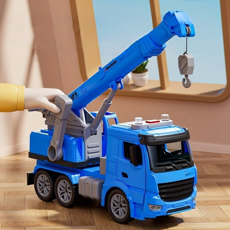 Crane Truck Toy with Light & Sound – Movable Arm for Construction Role Play