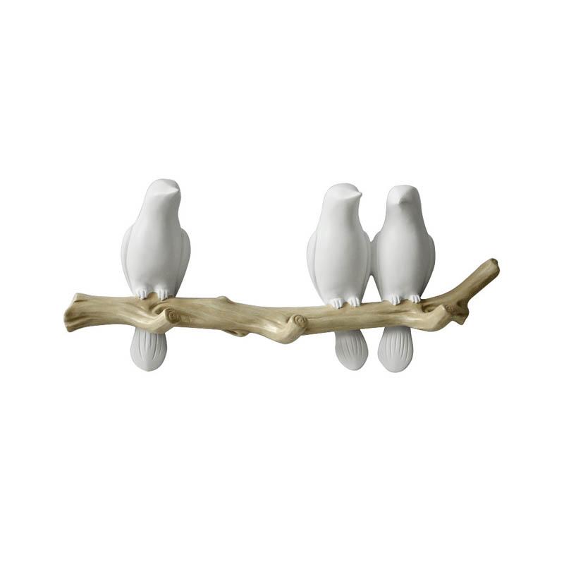 Beautiful Birds Coat Rack Wall Hook for Playful Decoration