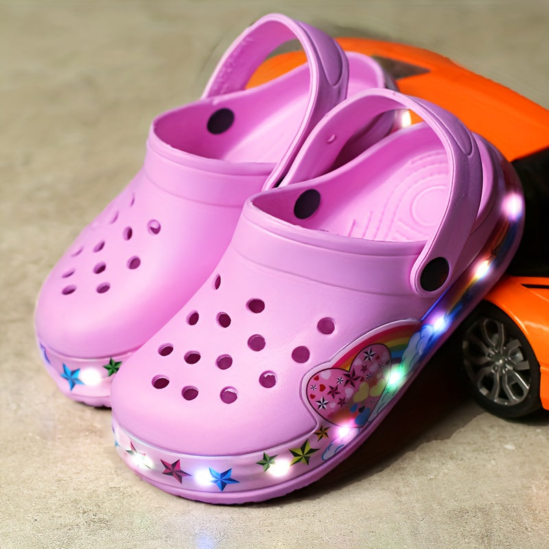 Glow-in-the-Dark Children's Clogs – Breathable and Non-Slip Shoes