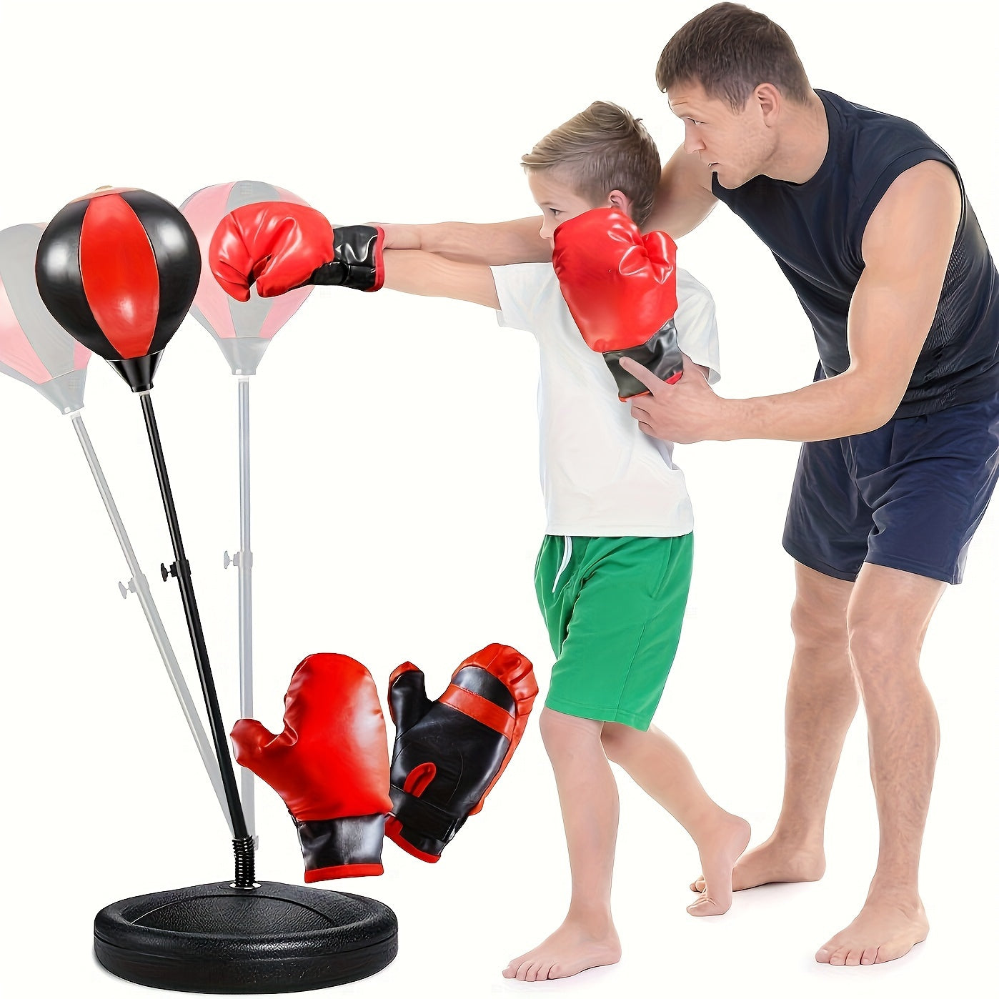 Junior Punch Bag - Adjustable Punch Bag with Gloves for Children