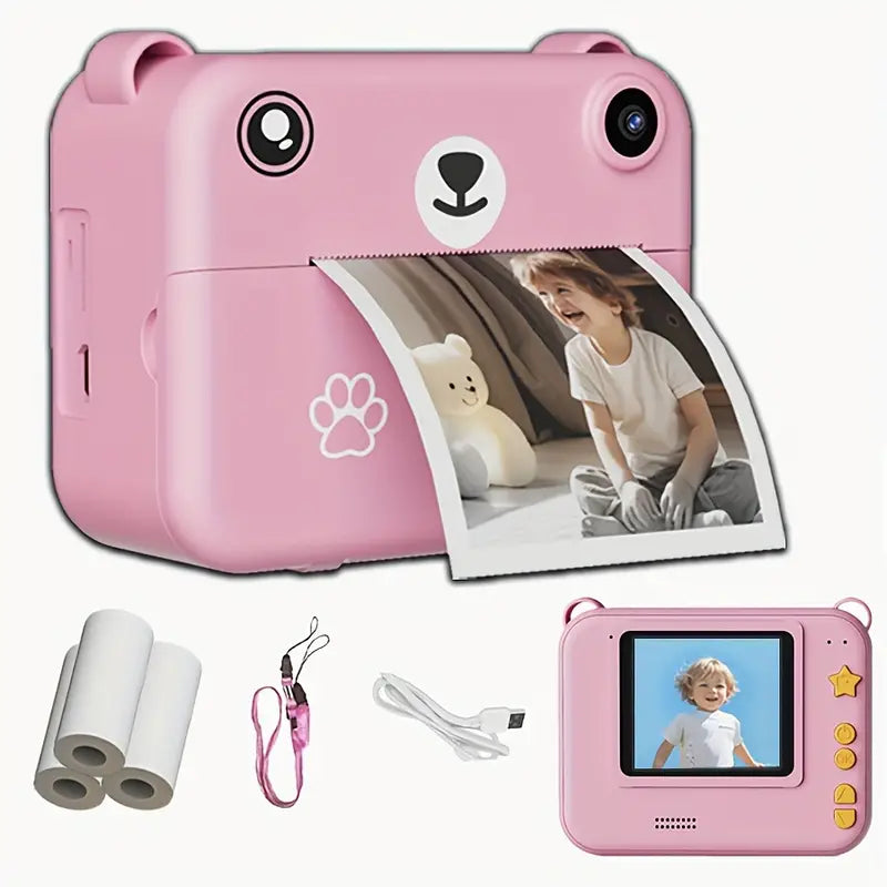 SnapKid - Compact Instant Camera for Children - 1080P HD, Photo & Video, Includes Printing Paper & USB Charger