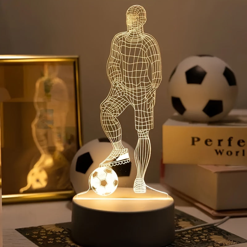 Footballer 3D Lamp – For a Sporty Atmosphere