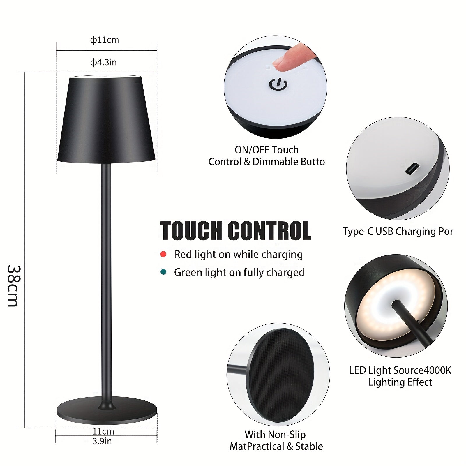 Stylish Wireless Table Lamp – Modern and Practical