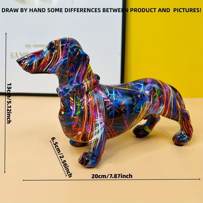 Dachshund Delight – Colourful Dachshund Figurine for a Playful Atmosphere in Your Home