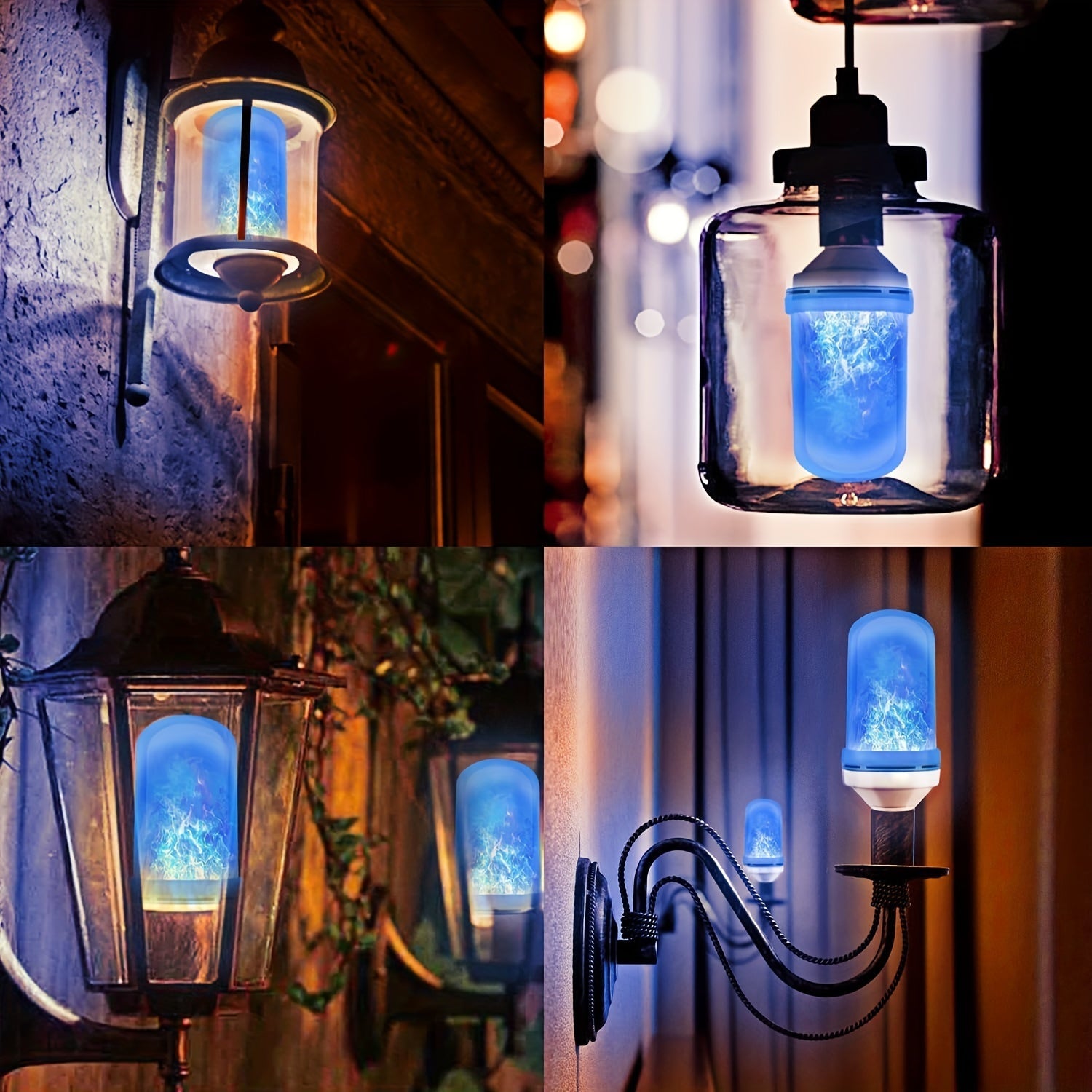 FlameGlow LED Lights - Magical Flame Effect in Two