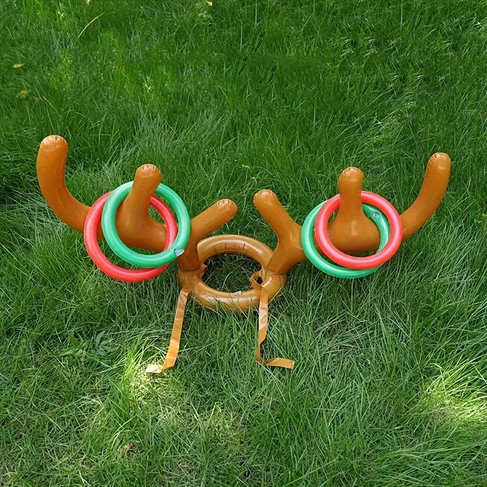 Inflatable Reindeer Antler Ring Toss Game - Fun Christmas and Party Game