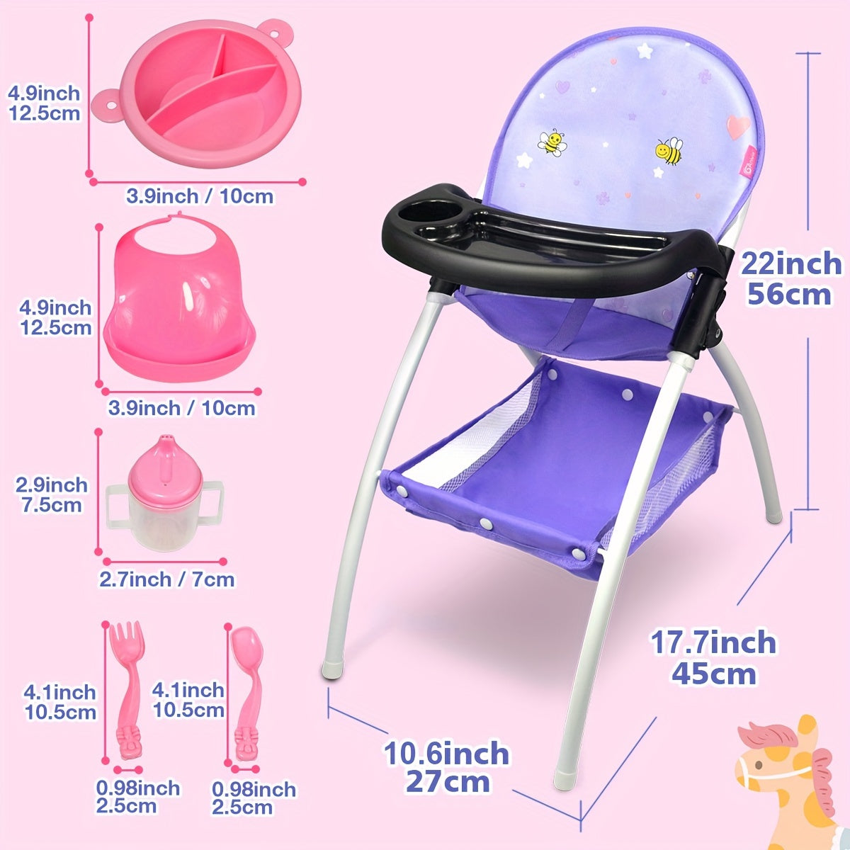 Doll High Chair - Perfect for Playful Meals