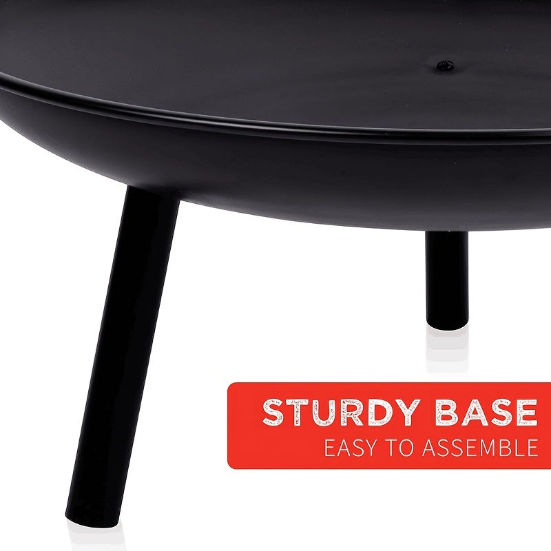 Cast Iron Fire Bowl – Ideal for Barbecuing, Camping, and Garden Lighting