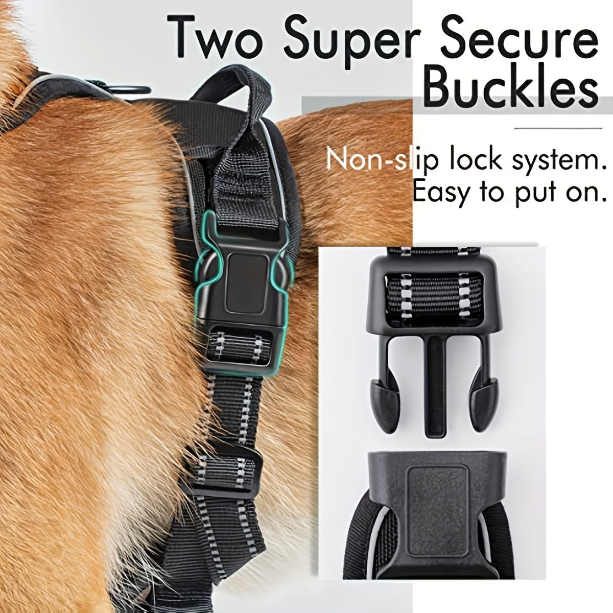 Reflective Dog Harness with Leash Set - Adjustable and Safe for Walking and Training
