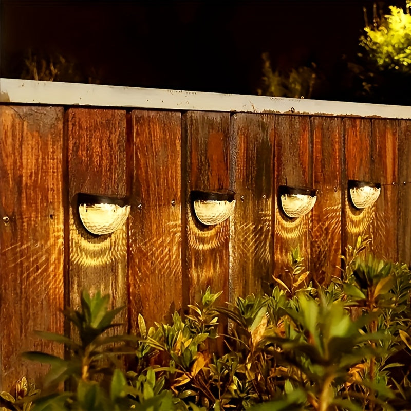 SolarGlow Half-Round LED Fence Lighting – Elegant and Durable