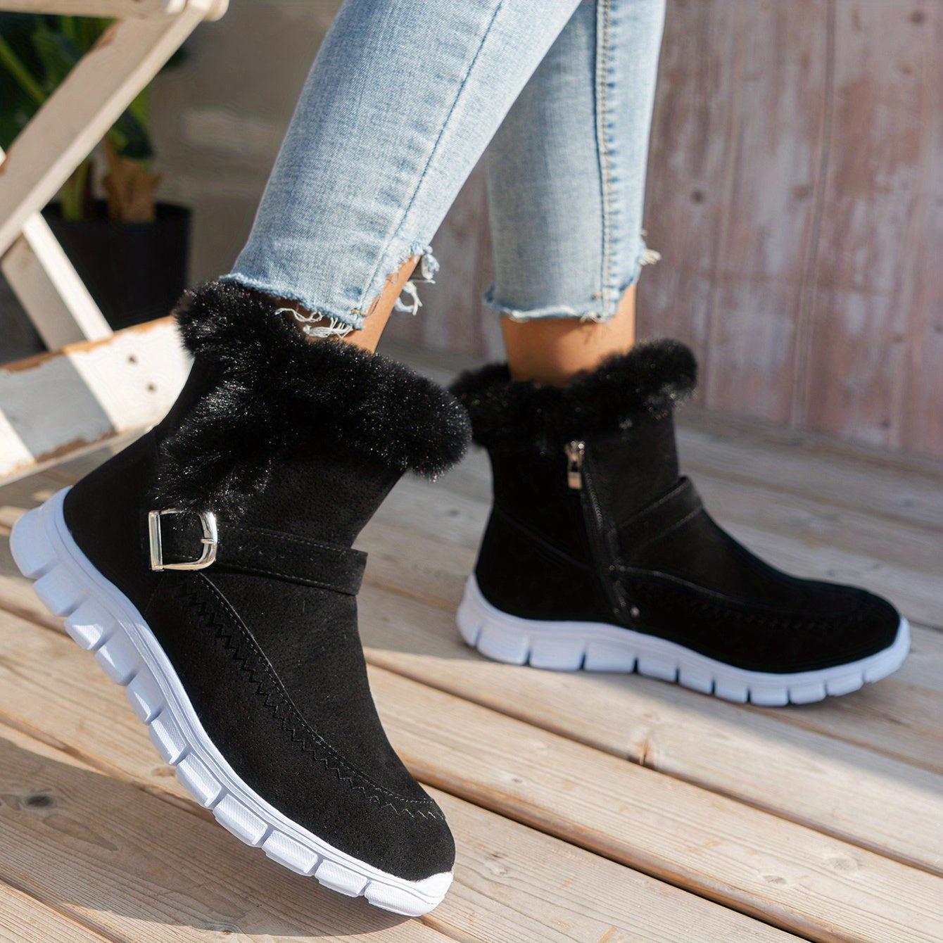 Warm Velvet Snow Boots for Women - Comfortable and Stylish