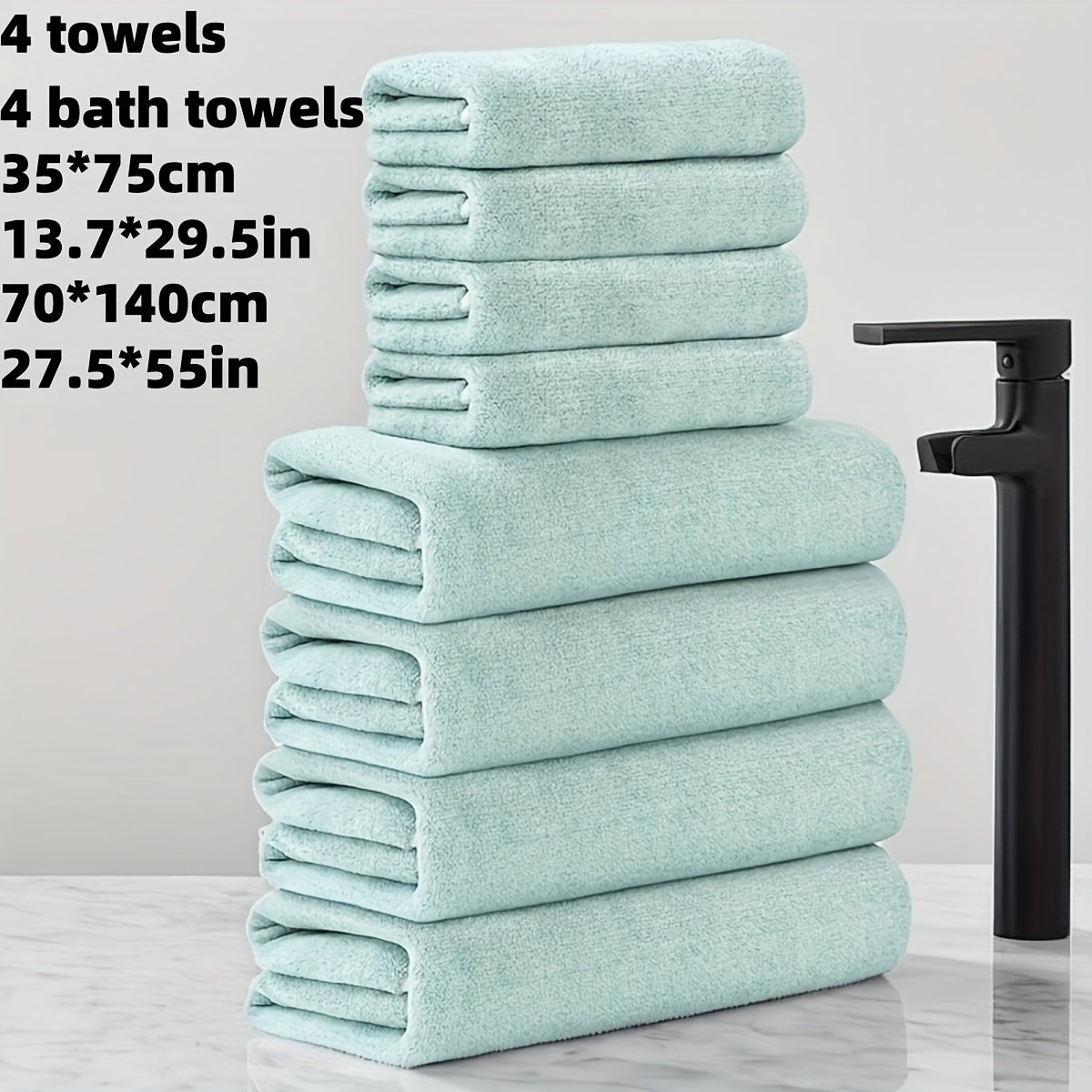 Soft Coral Velvet Towel Set – Absorbent and Quick-Drying